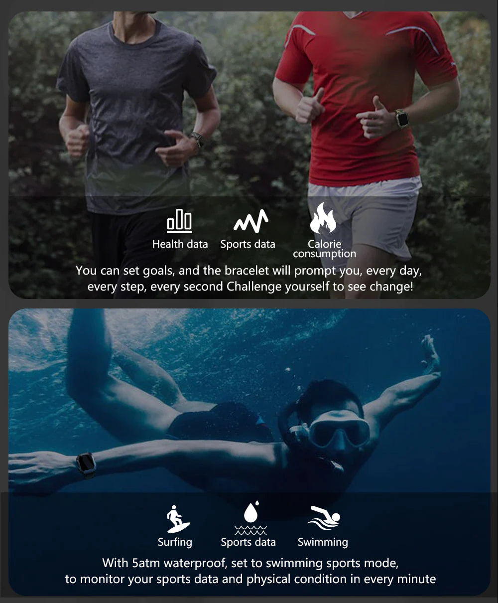 Waterproof Bluetooth Smart Watch Fitness Activity Tracker Pedometer For Men & Women With Step Count Heart Rate Blood Pressure sleep & blood oxygen Monitor For All Smart Phones Cheap Smartwatch For Apple iPhone Samsung Android iOS
