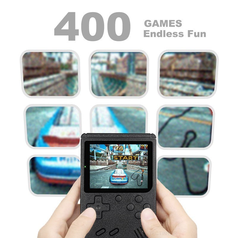 Mini Handheld Retro Game Console For Kids and Adult Classic Mini Console with 400 Classic Games Portable Arcade Game Console Is Pocket Friendly 3.0 Inch Color Screen Support for Connecting TV, Best for Christmas / Birthday / Thanksgiving / Valentine Gift