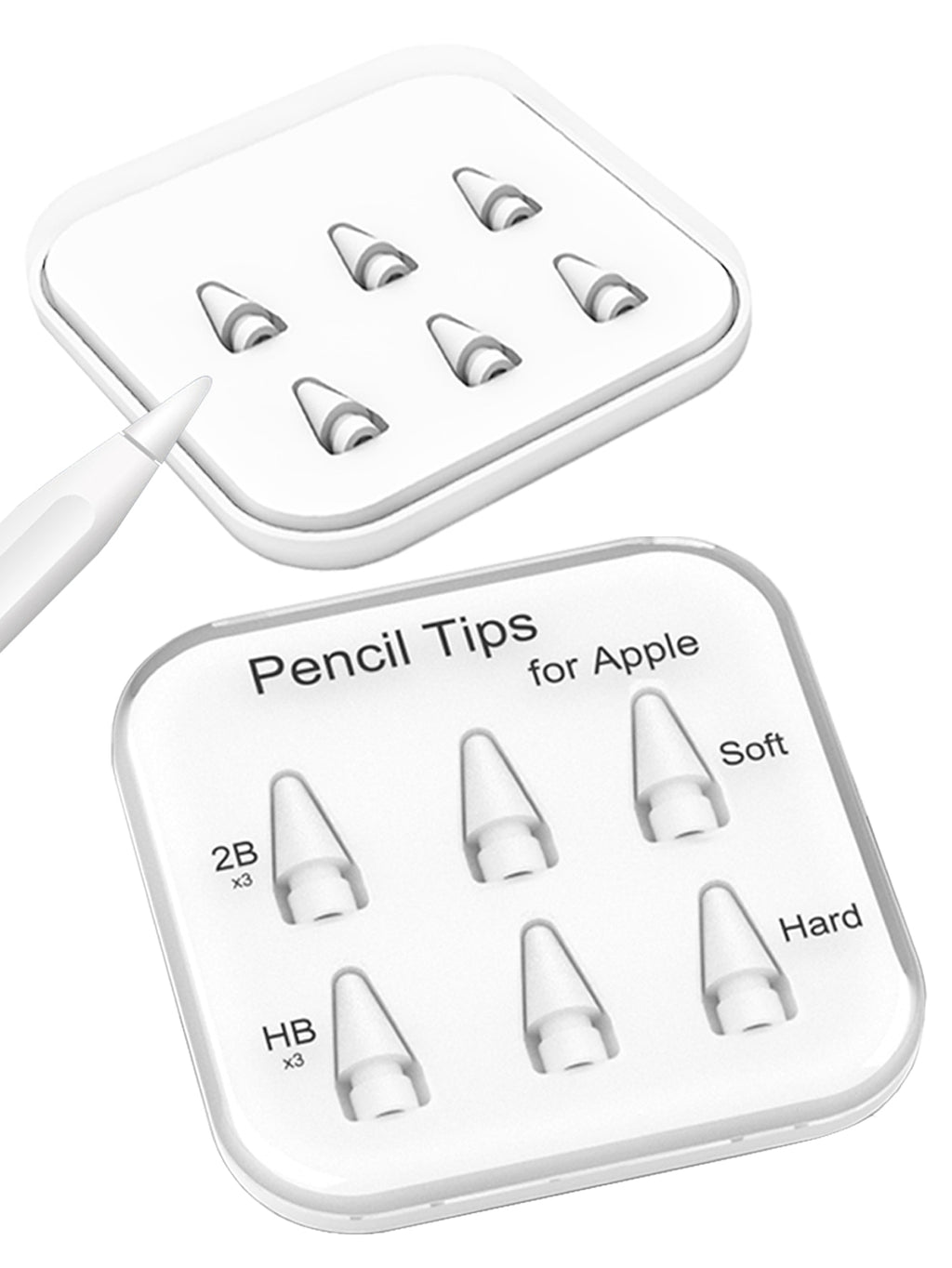 Double Layer Pencil Tips For Apple Pencil 1st, 2nd Generation  2B & HB & Thin Tip For Apple Pencil