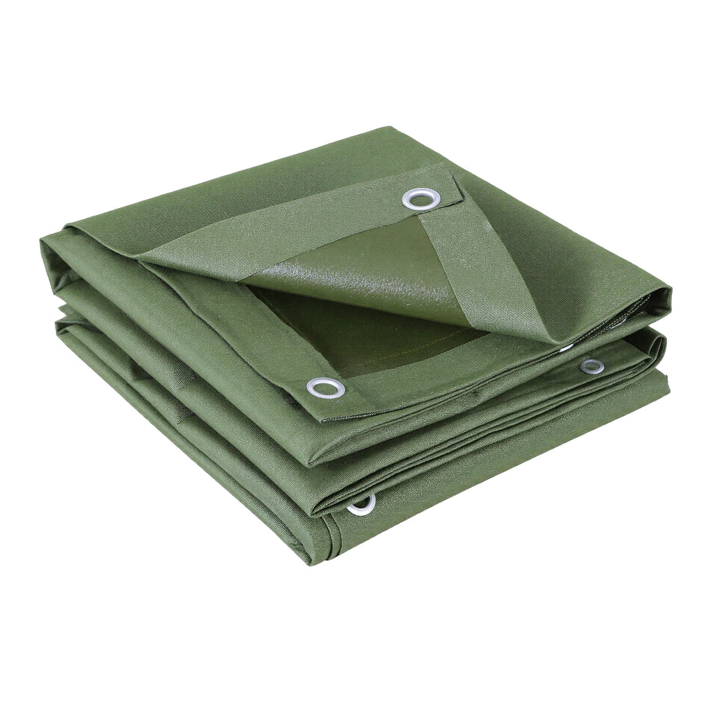 Instahut 4x6m Tarp Tarpaulin 600GSM Camping Canvas Heavy Duty Water Resistant