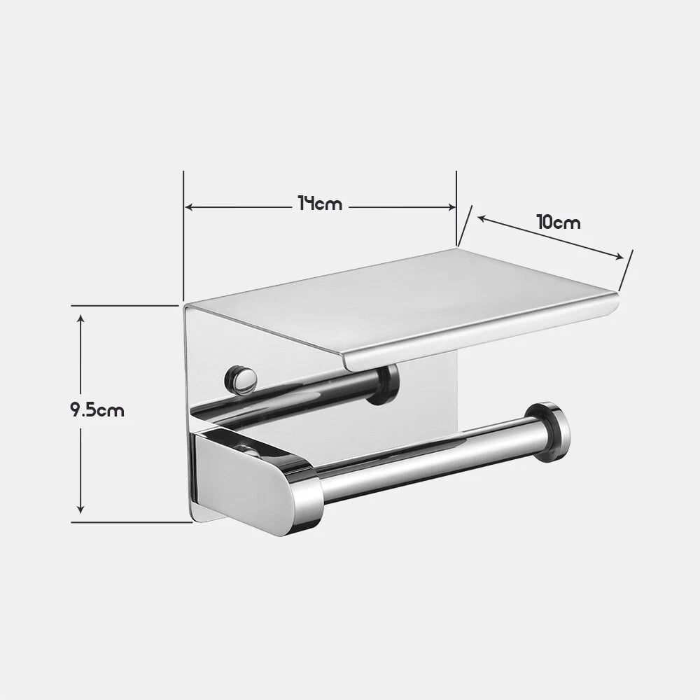 Toilet Roll Holder Towel Rail Racks Robe Hooks Bathroom Accessories Set