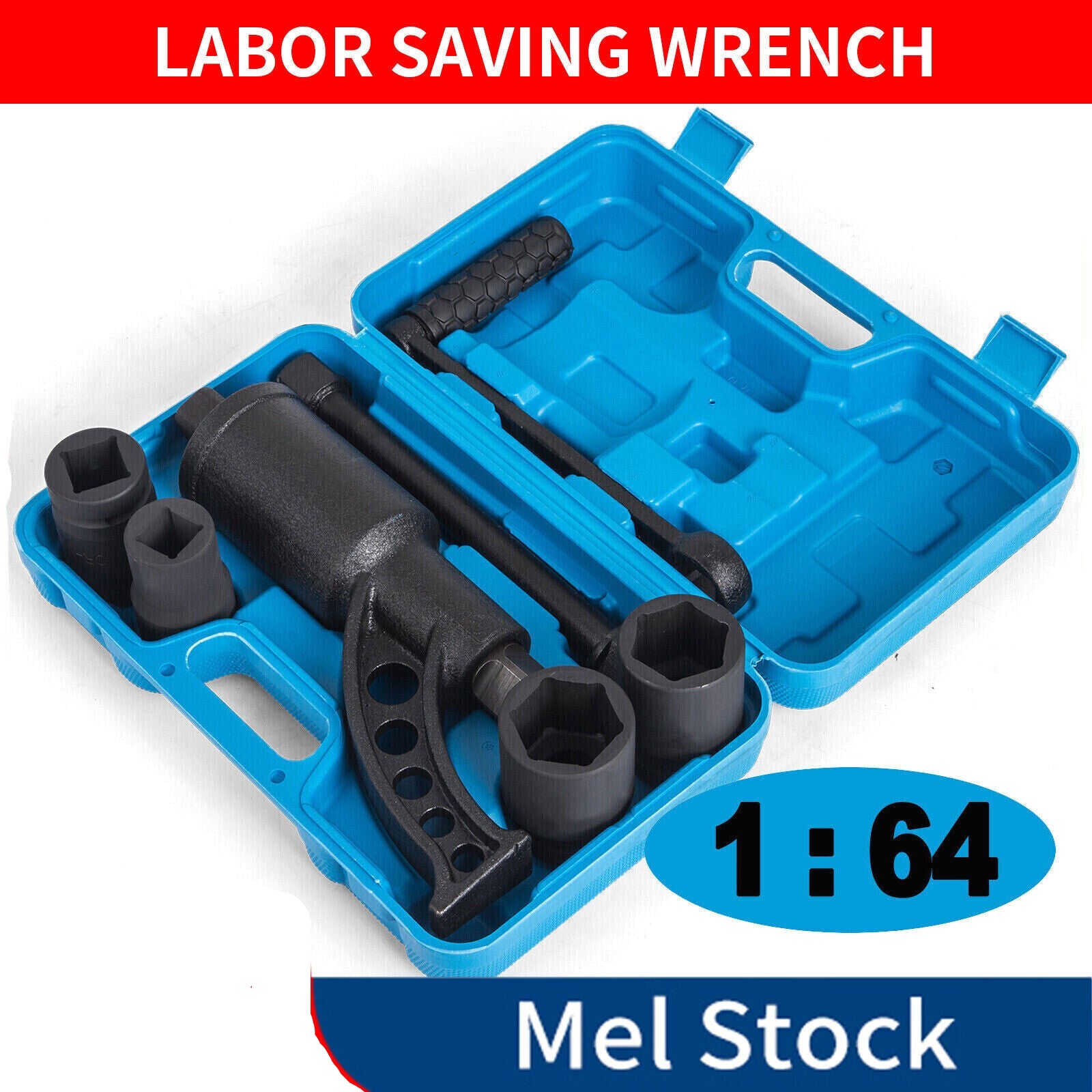 Torque Multiplier Wheel Nut Socket Crack Wrench Tool Set 1:64 Ratio Truck