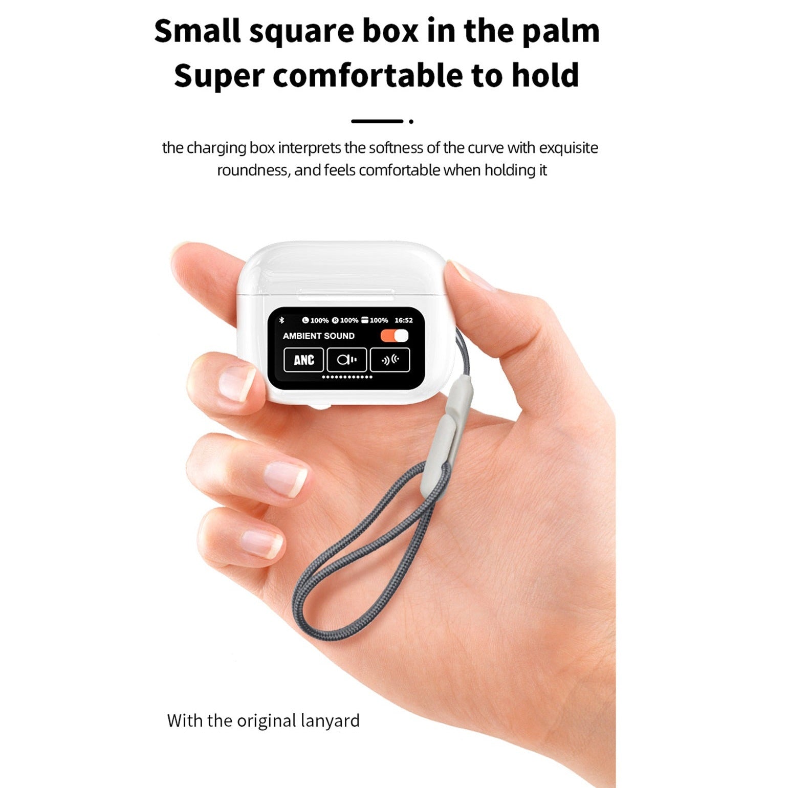 Touch Screen Earphone Wireless Bluetooth Headset With Smart ANC Headphones