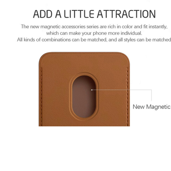 Magsafe Magnetic Leather Card Wallet Holder Case Compatible With All iPhone X, XR, XS, XS Max, 11, 11 Pro, 11 Pro Max, 12, 12 mini, 12 Pro, 12 Pro Max, 13, 13 mini, 13 Pro, 13 Pro Max, 14, 14 Plus, 14 Pro, 14 Pro Max, 15, 15 Plus, 15 Pro, 15 Pro Max