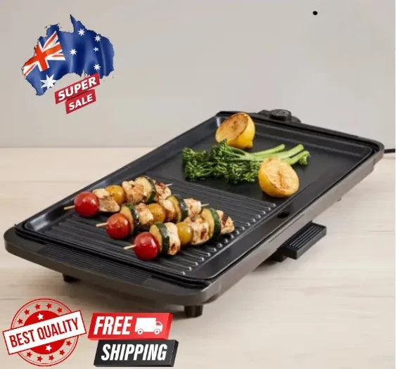 2000W Electric BBQ Teppanyaki Non-stick Grill Tough Hot Plate with Drip Tray OZ2000W Electric BBQ Teppanyaki Non-stick Grill Tough Hot Plate with Drip Tray OZ