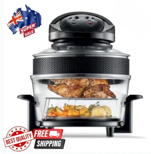 TURBO CONVECTION OVEN 12L ELECTRIC COOKER ROAST BAKE GRILL 1300W COMPACT OVEN