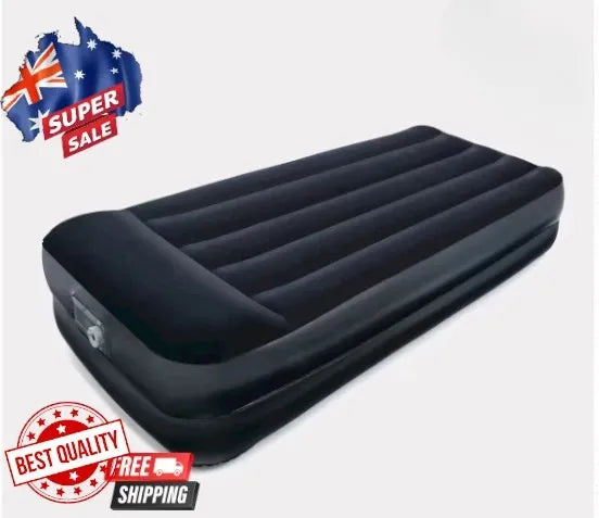 King Single Air Bed with Built-in Pump and Pillow Premium Inflatable Bed AUS