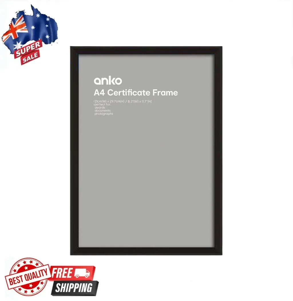 Norway Certificate Frame - A4, Black Photo Picture Frame Art Work Display Frame