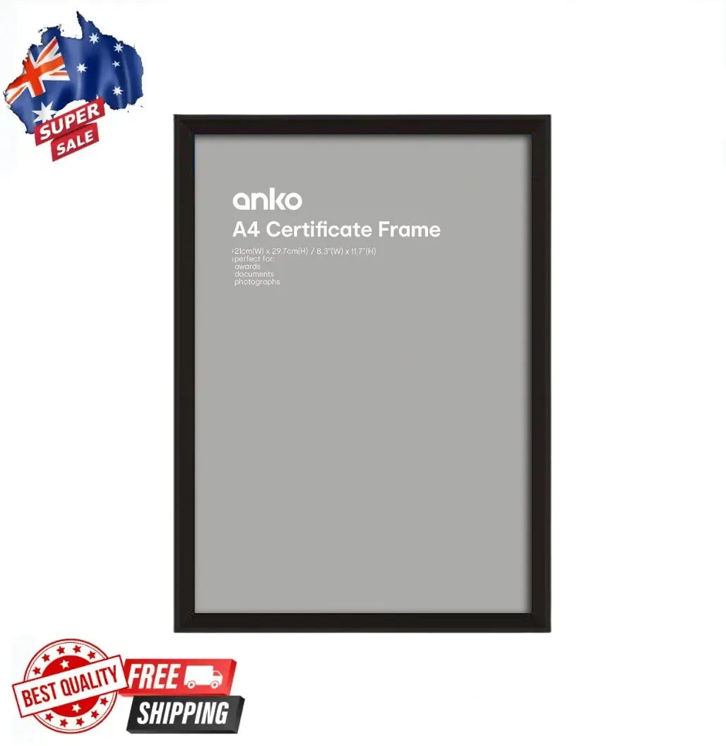 Norway Certificate Frame - A4, Black Photo Picture Frame Art Work Display Frame