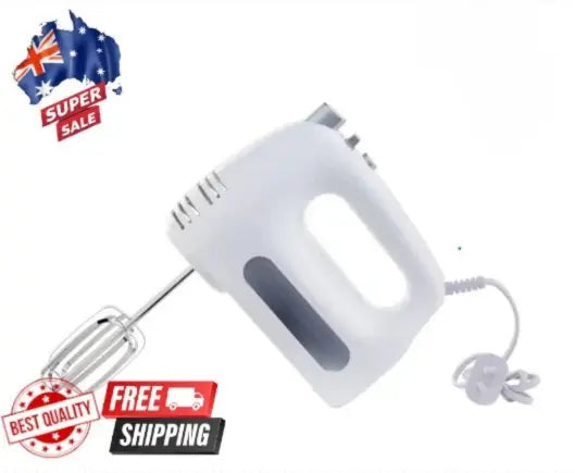 6 Speed Hand Mixer Turbo Power Egg Beater Dough Hook Whip Handheld Mixer