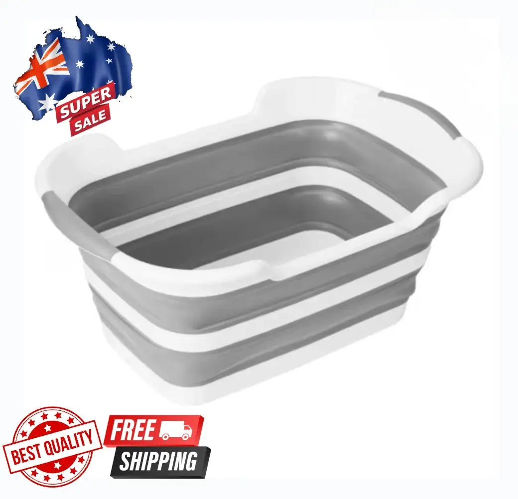 Large Collapsible Laundry Basket Washing Clothes w/Handles Bin Foldable AU Stock