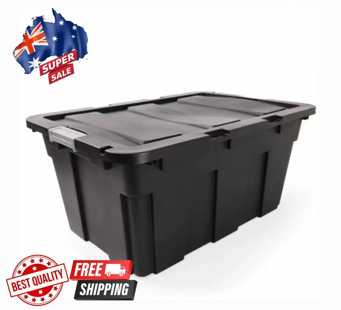 100L Heavy Duty Large Plastic Storage Tub Container that comes with a lid NEW AU