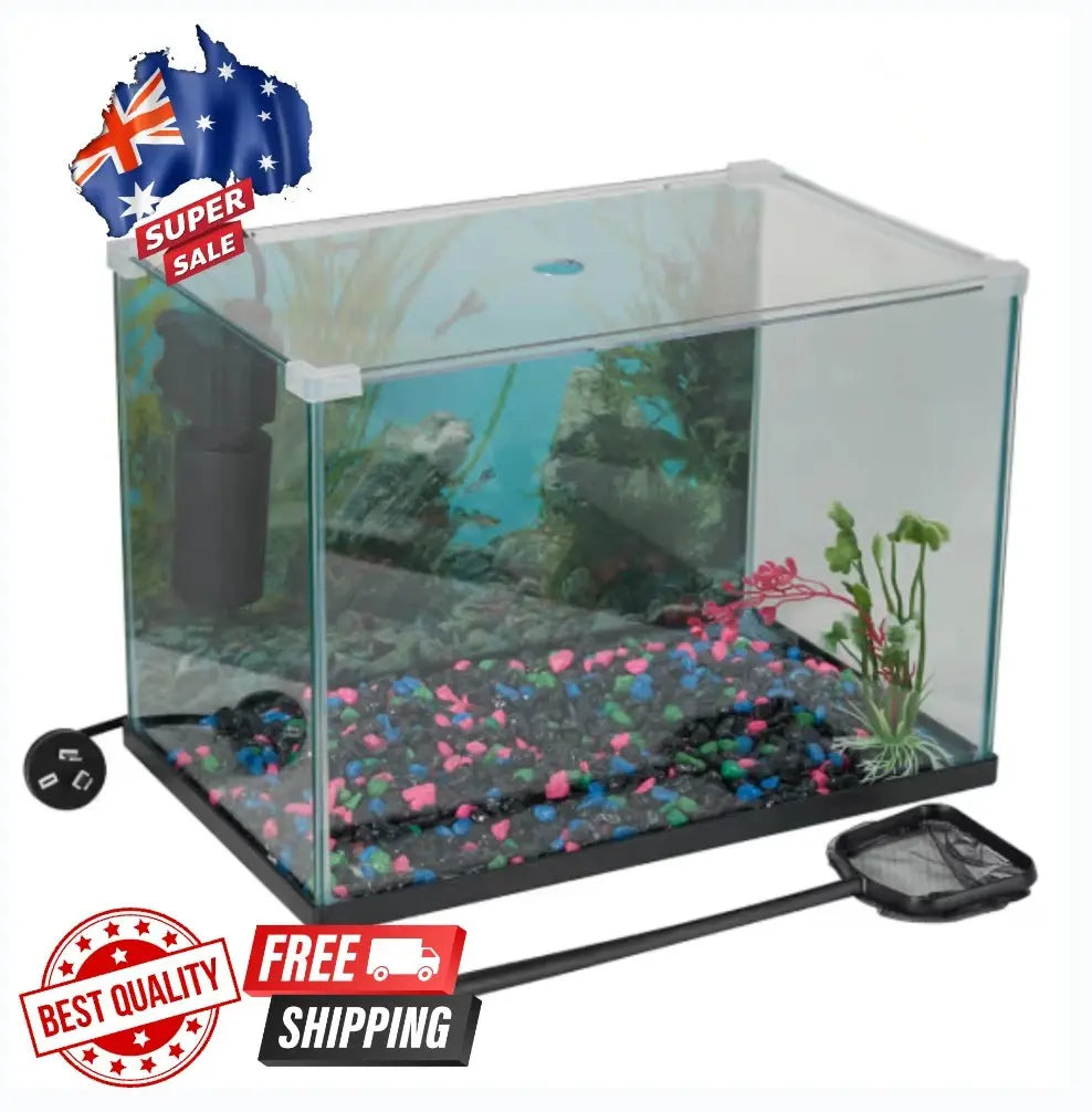 Aquarium Fish Tank Starter Kit Pack with Accessories and Free Shipping 20 L