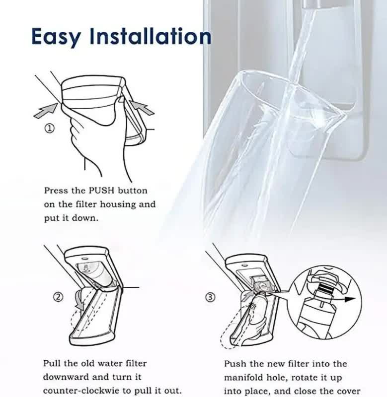 6-Pack LT1000P ADQ747935 Water Filter Replacement for LG Fridge