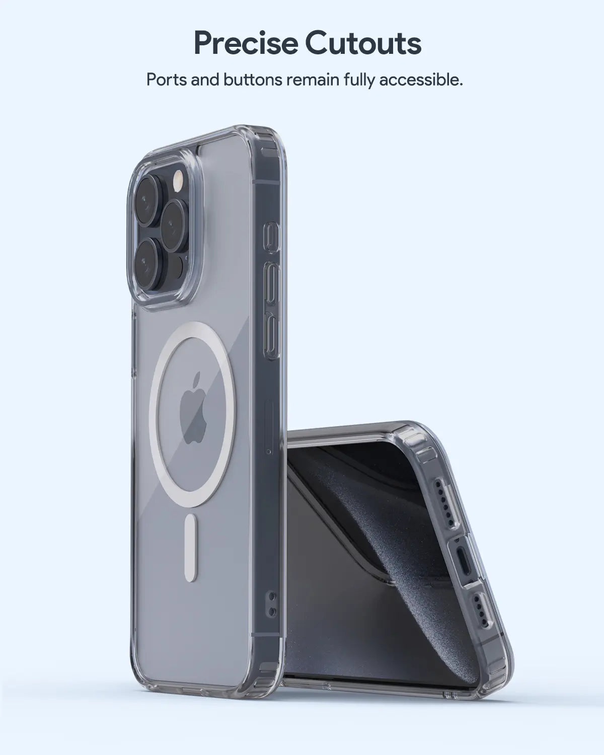 Aukey Clearview Magsafe iPhone 15 Pro Max Phone case - Transparent (TM10D)