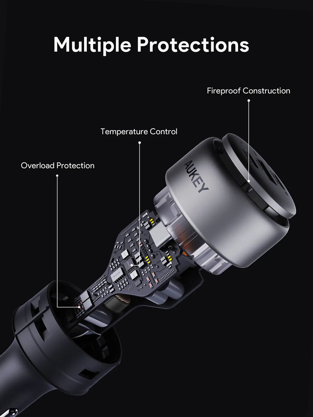 Aukey Pathfinder Mix 3 66W Fast Charging Car Charger (CC-P1)