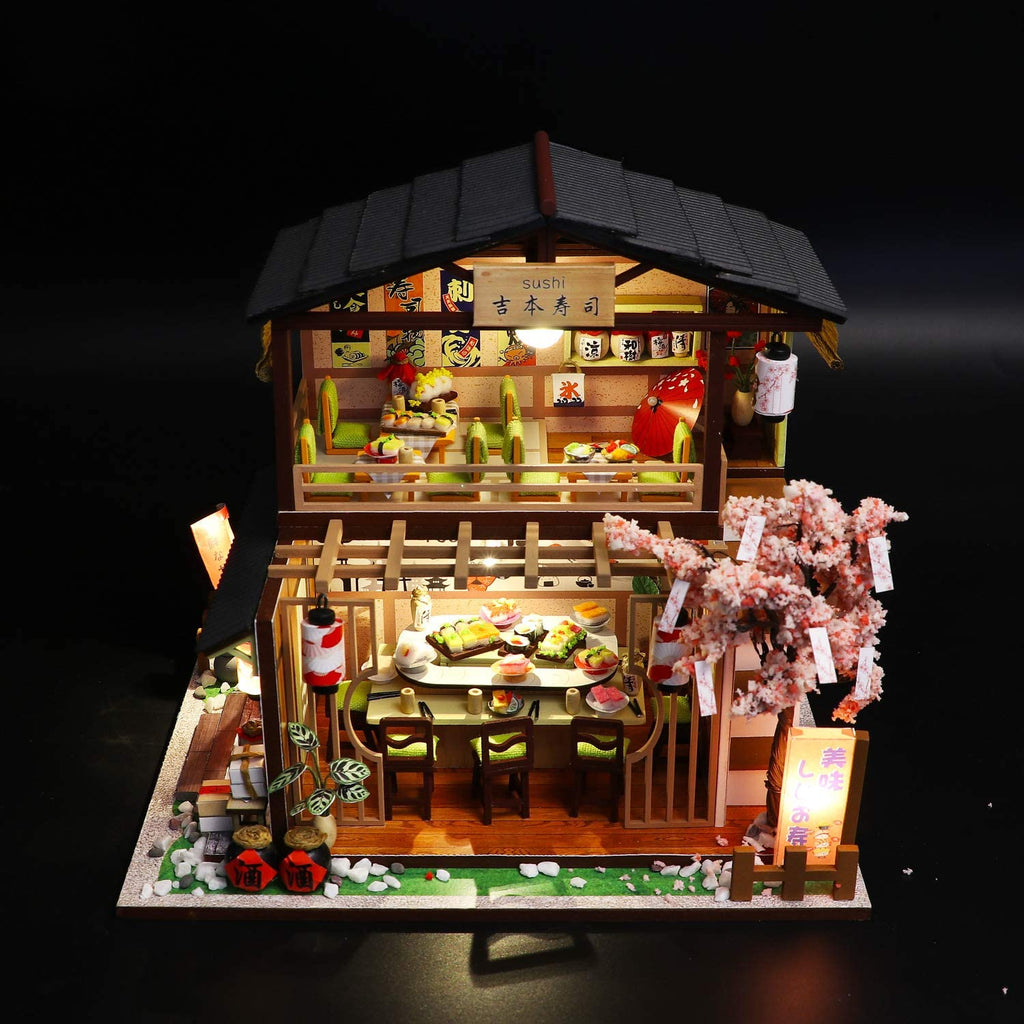 Dollhouse Miniature with Furniture Kit Plus Dust Proof and Music Movement - Asia (1:24 Scale Creative Room Idea)