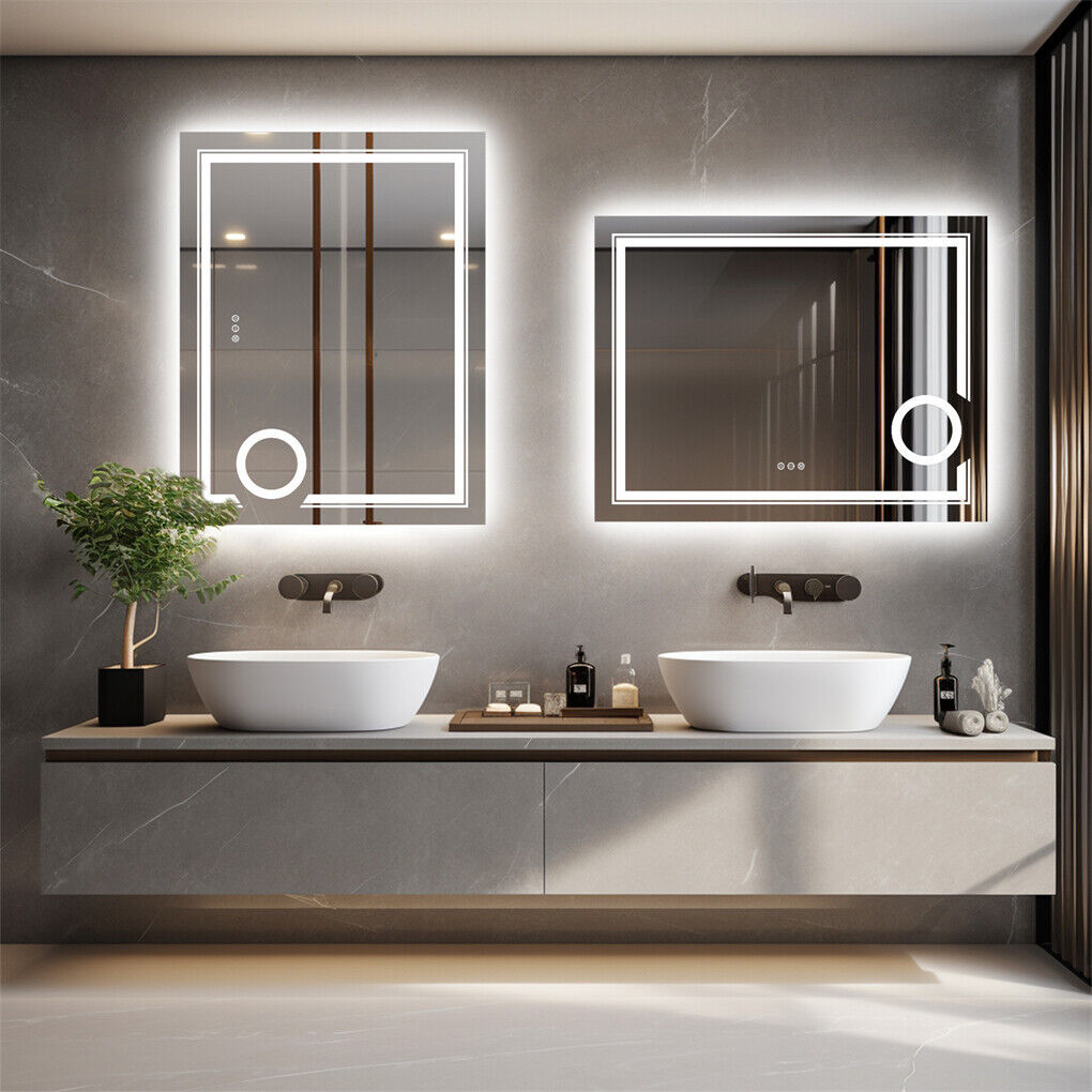 500x700mm LED Bathroom Mirror Anti-Fog Illuminated Shatterproof