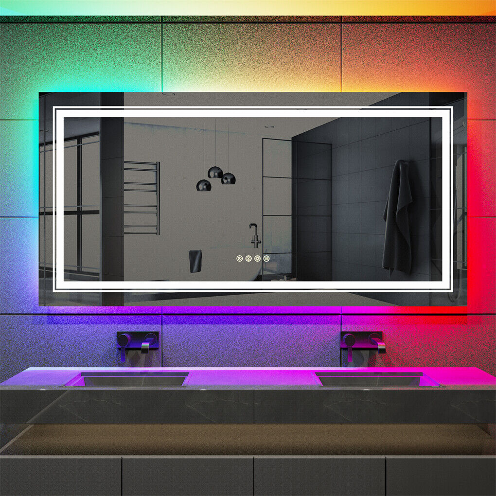 1000x600mm LED Bathroom Mirror Anti-Fog Shatterproof