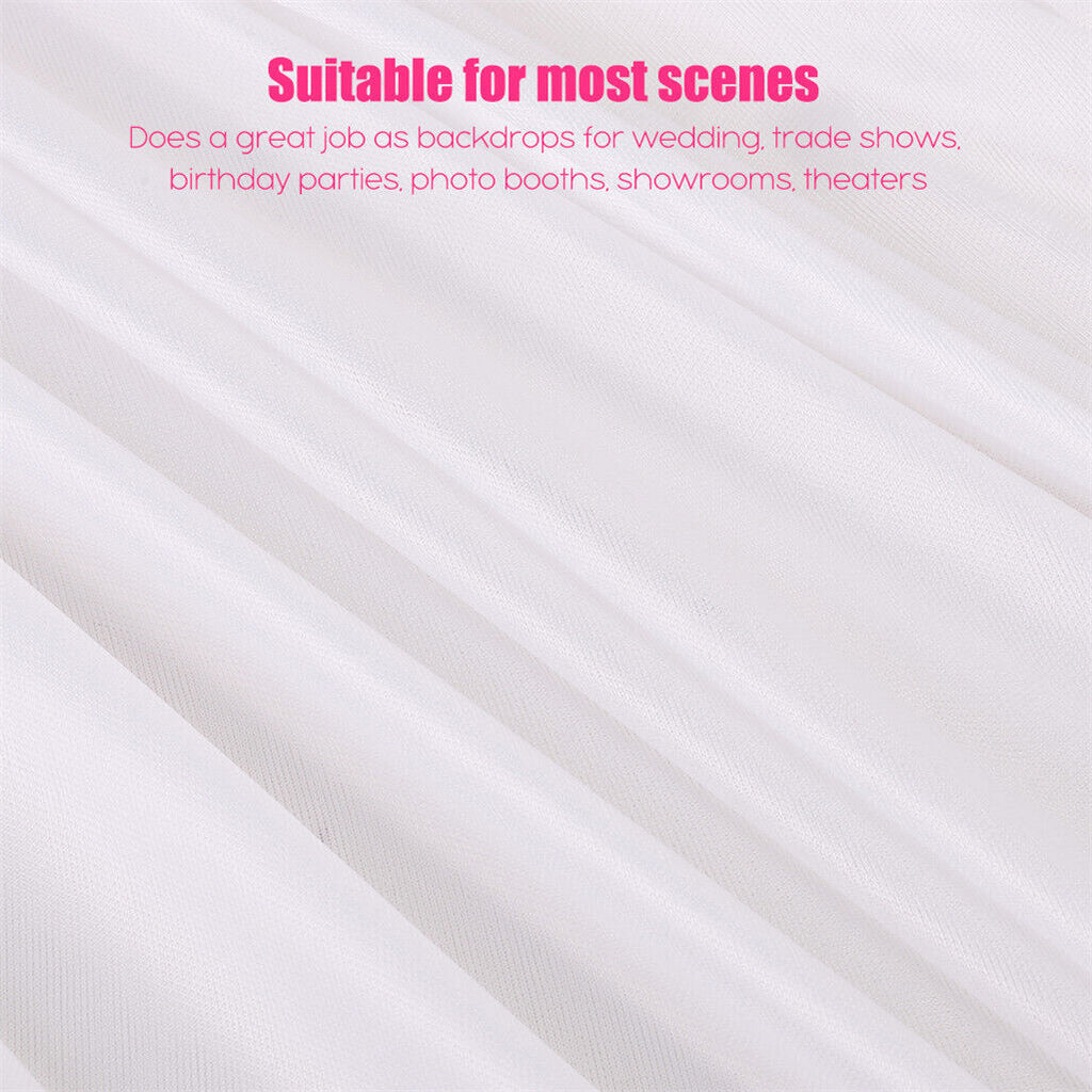 3x6m White Stage Curtain Backdrop