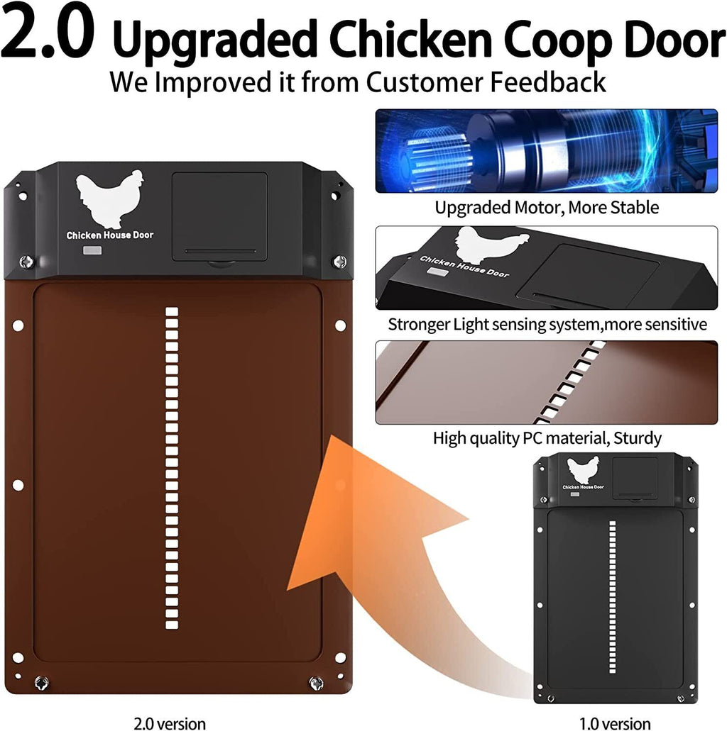 Automatic Chicken Coop Door Opener Solar Timer Sensor LCD AU