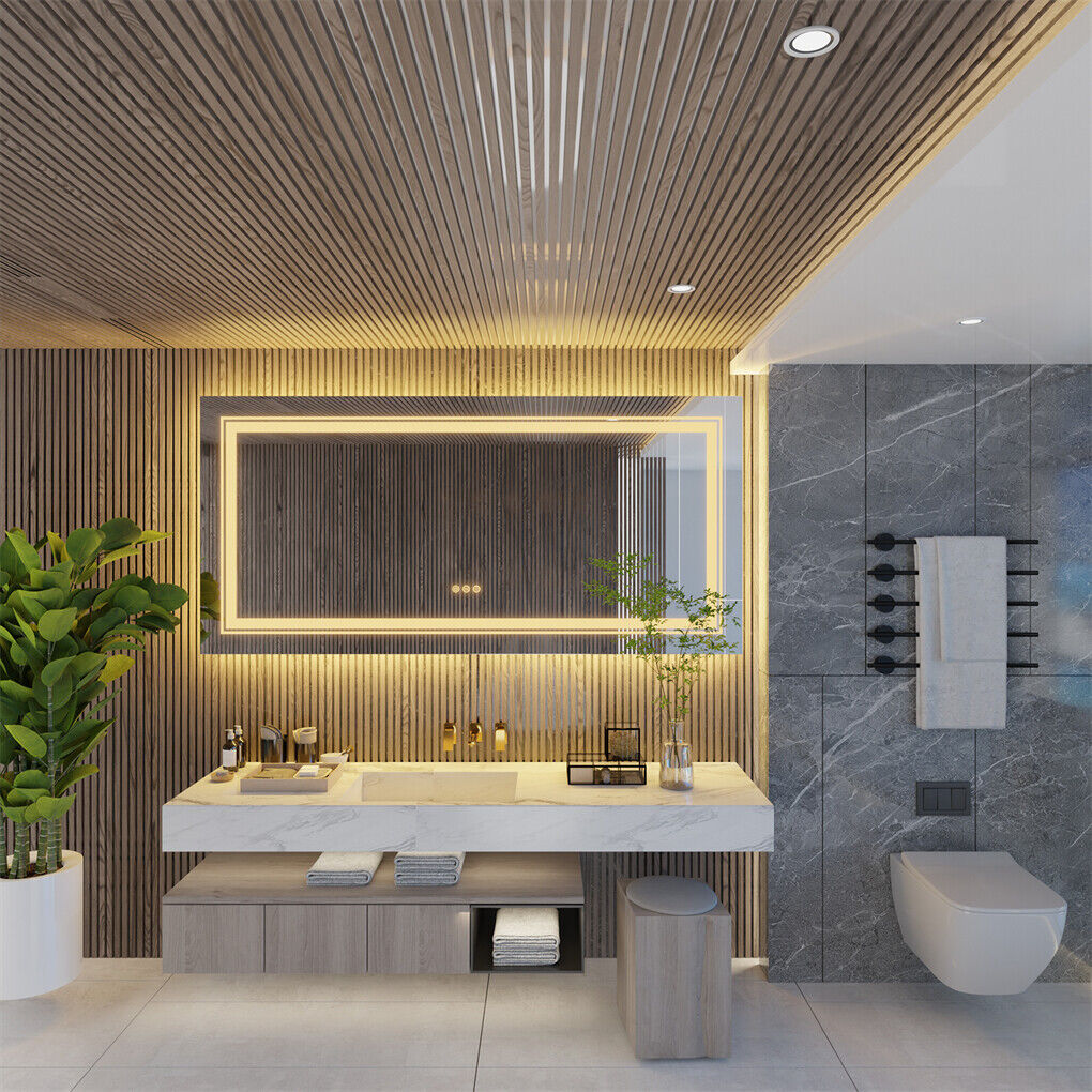 1200x600mm LED Bathroom Mirror RGB Anti-Fog Shatterproof