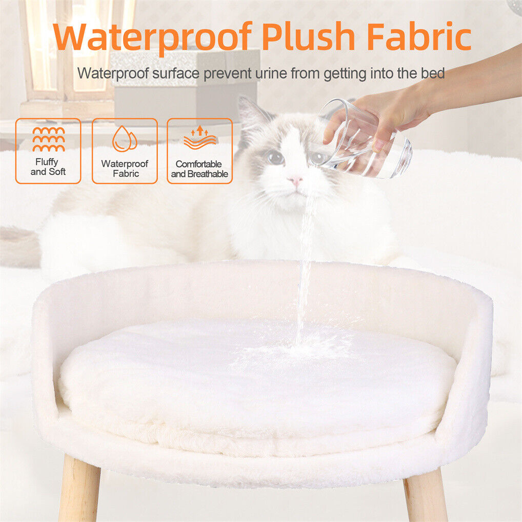Luxury Round Pet Sofa Bed 60cm Soft Cushion Anti-skid