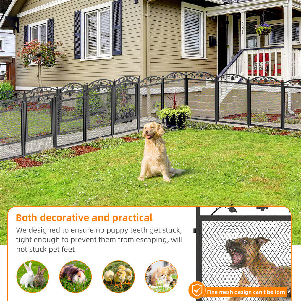 XL Metal Dog Playpen Indoor Fence with Waterproof Pad