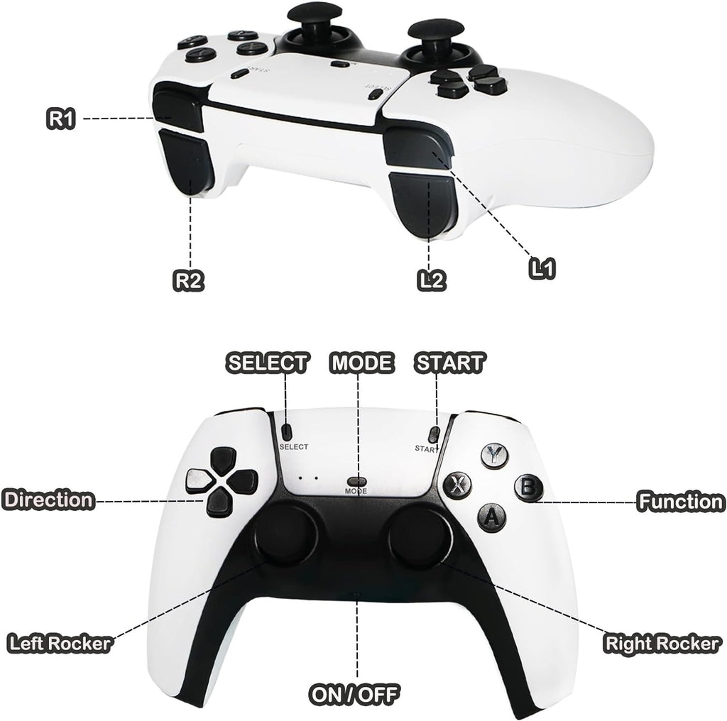 M15 40000+4K HDMI TV Video Game Stick Retro Gaming Console 2 Wireless Controller