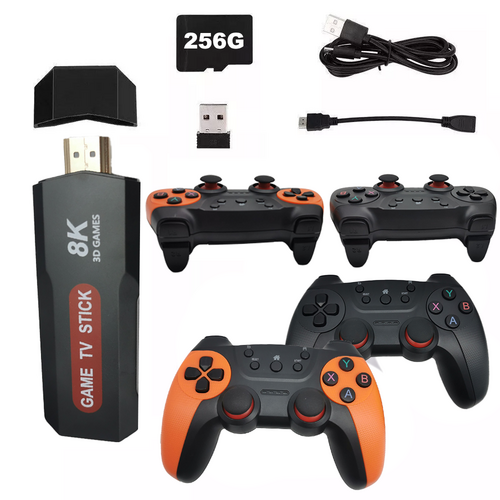 55000+ 4K HDMI Pre-Loaded Retro Game Stick Console 2X Wireless Controller Video