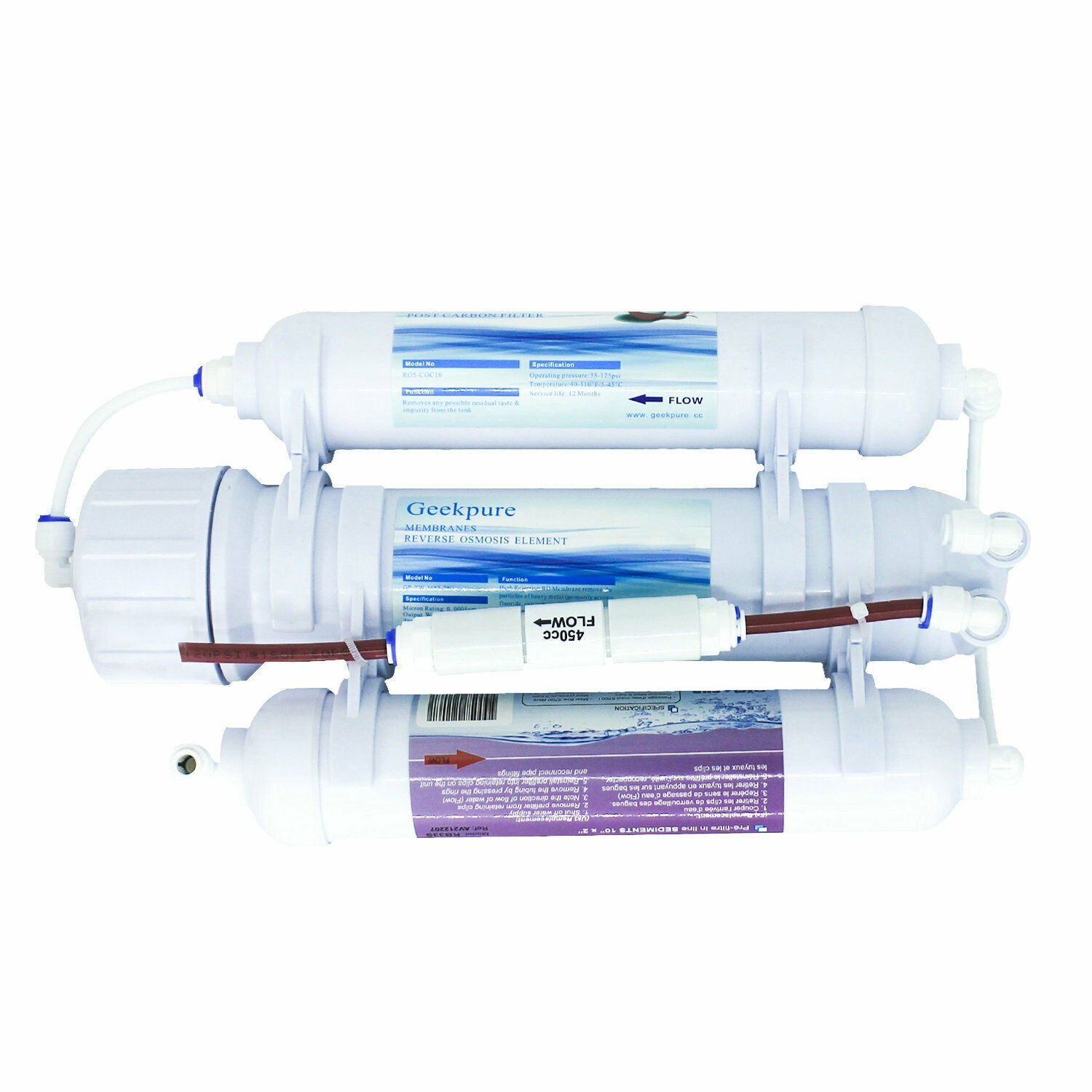 3 Stage Portable Aquarium Countertop Reverse Osmosis Water Filter System 100GPD