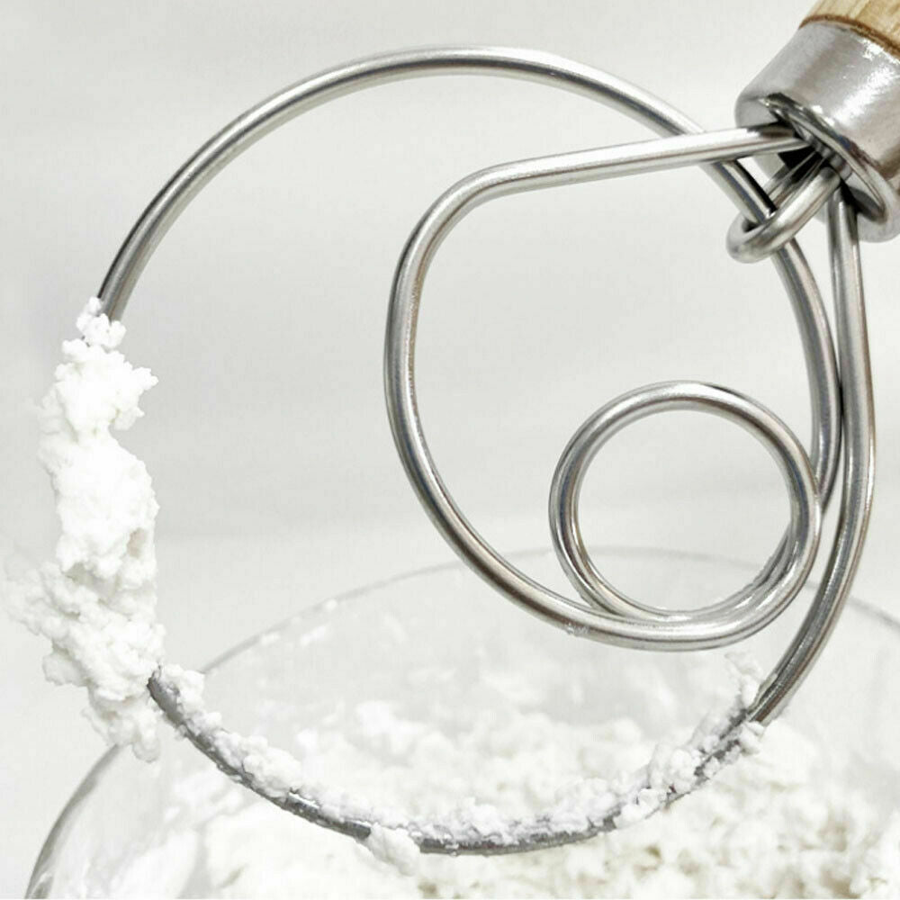 13 INCHES BAKING DOUGH STAINLESS STEEL LARGE WIRE WHISK MIXER BREAD COOKING TOOL