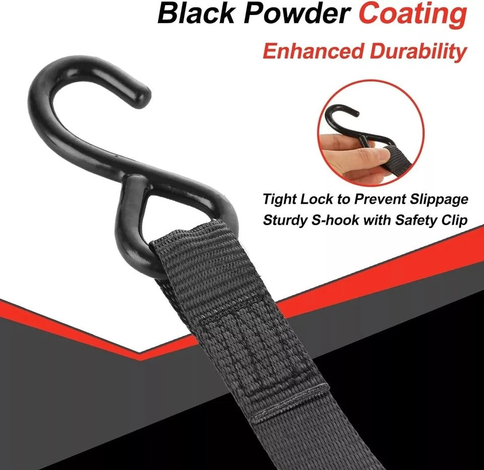 Quick Release Automatic Heavy Duty Retractable Ratchet Tie Down Strap black 50mm*4.5m