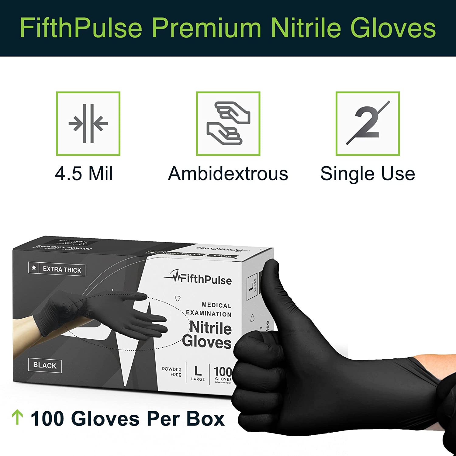 6g Flexible Disposable Nitrile Gloves For Mechanic Work Food Prepa 100pcs L