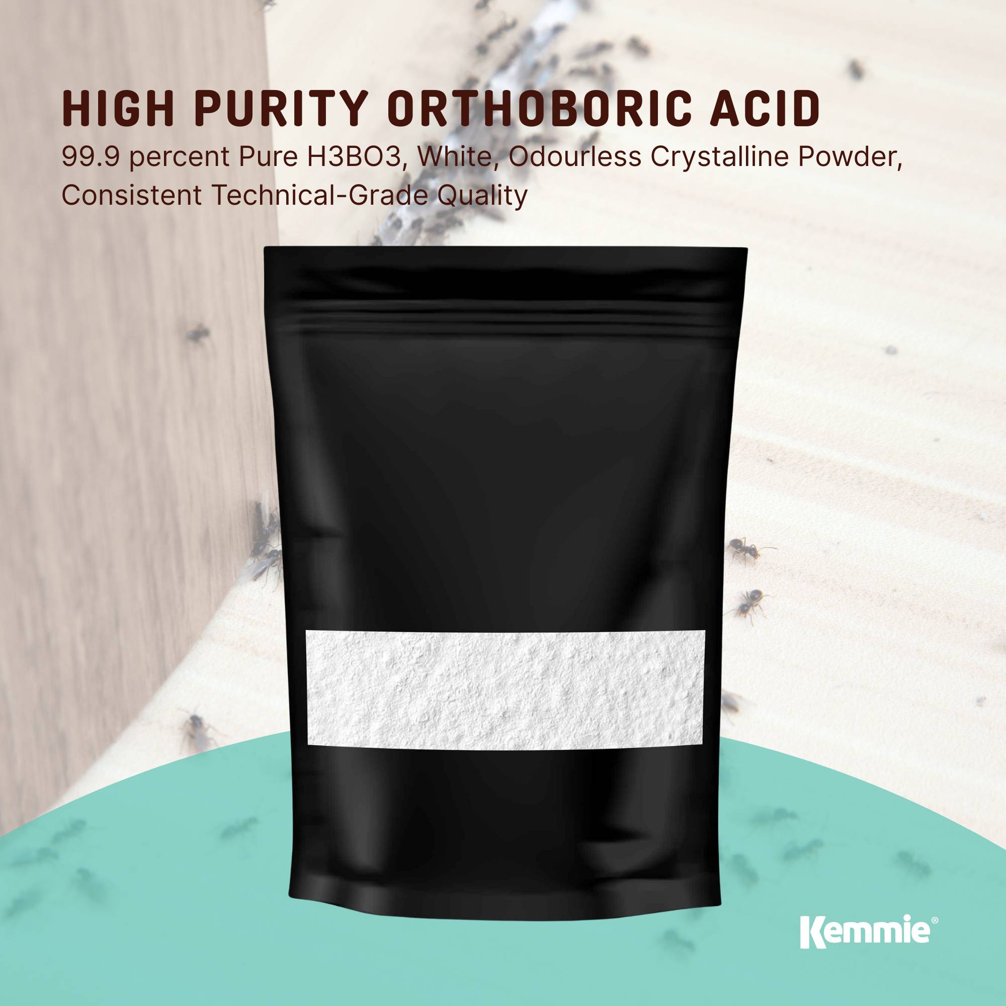 100g Boric Acid Powder 99.9% Pure - Soluble Orthoboric Acid H3BO3