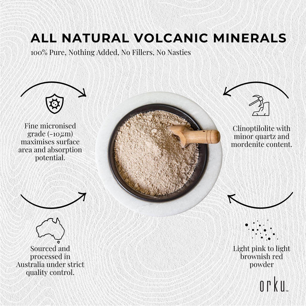 50g Pure Micronised Zeolite Powder Mineral - Micronized Volcamin Clinoptilolite