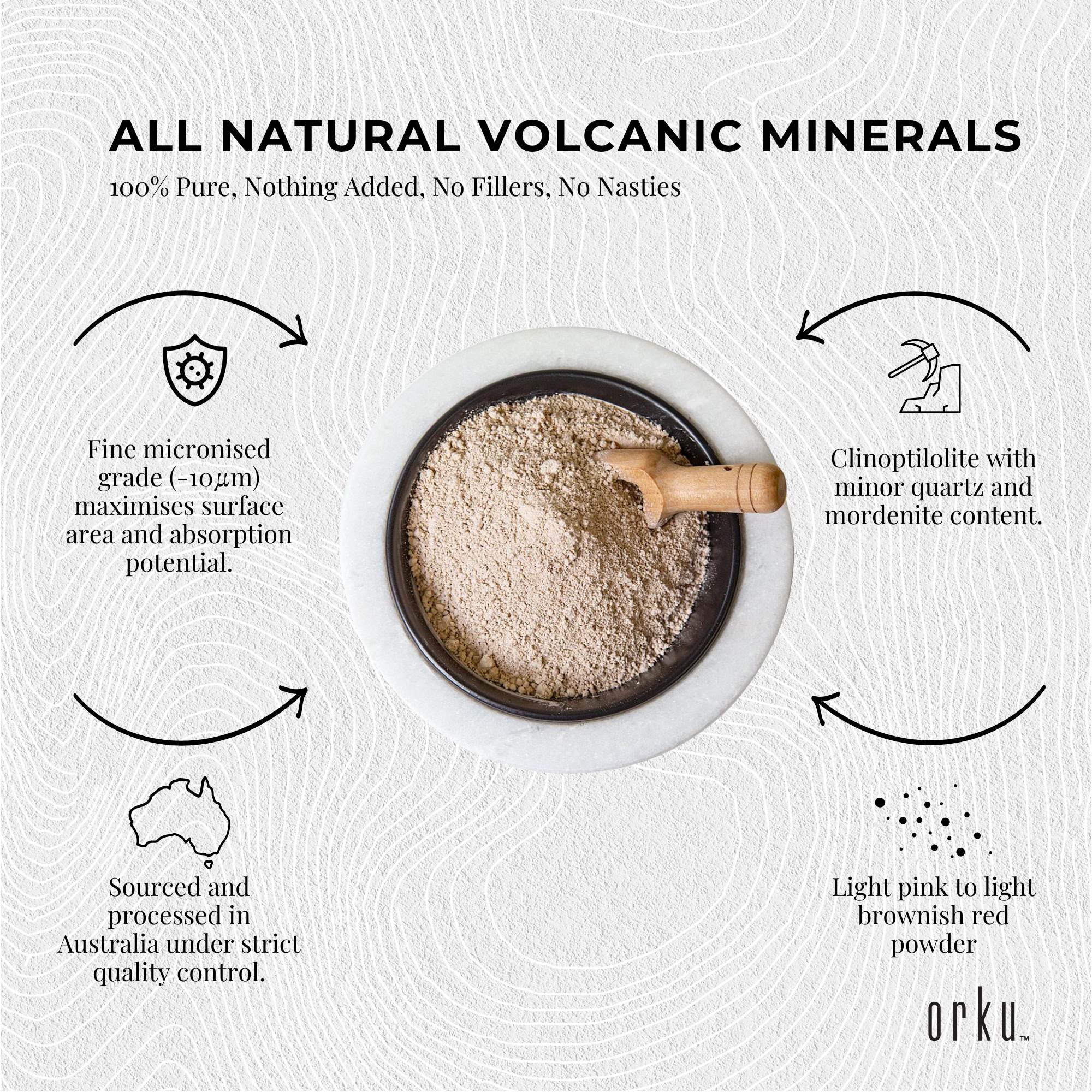 50g Pure Micronised Zeolite Powder Mineral - Micronized Volcamin Clinoptilolite