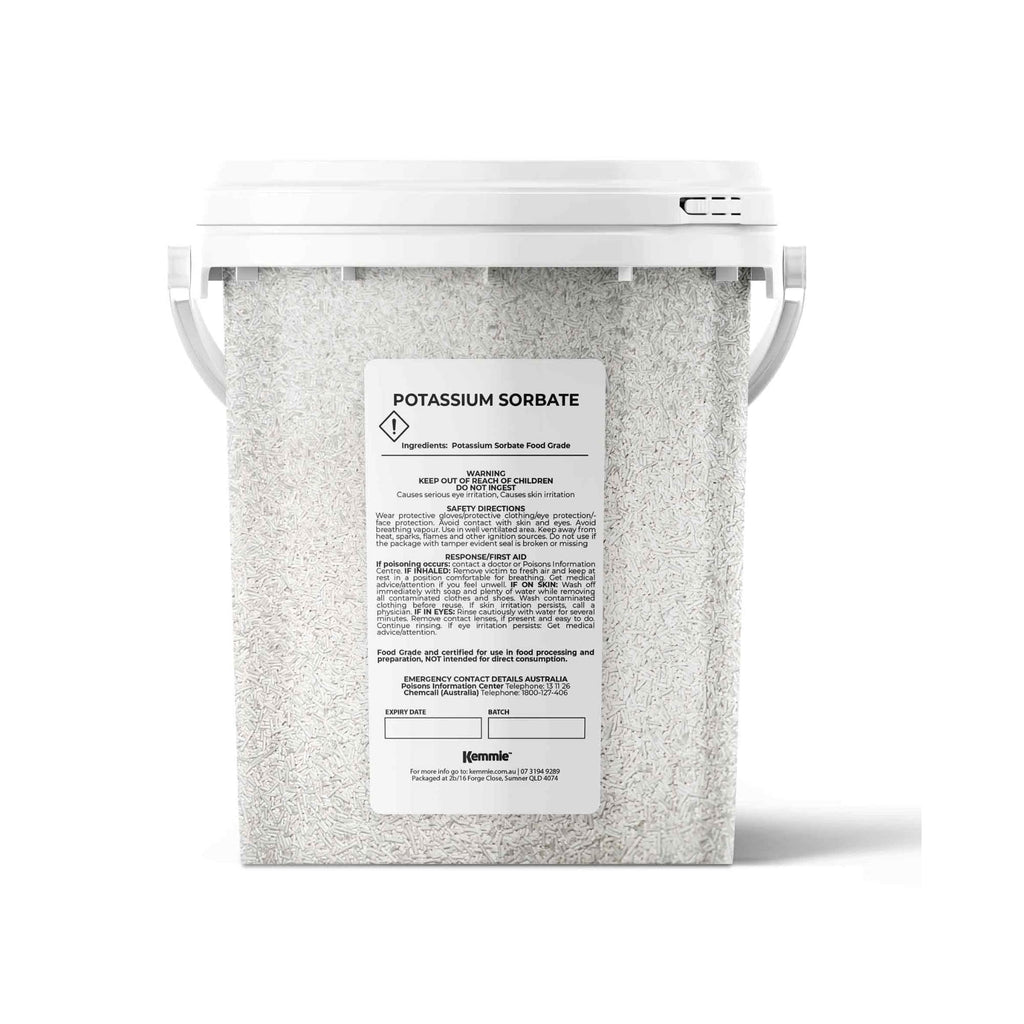 Kemmie 500g Potassium Sorbate Food Grade Granules Tub Preservative E202 Cosmetic