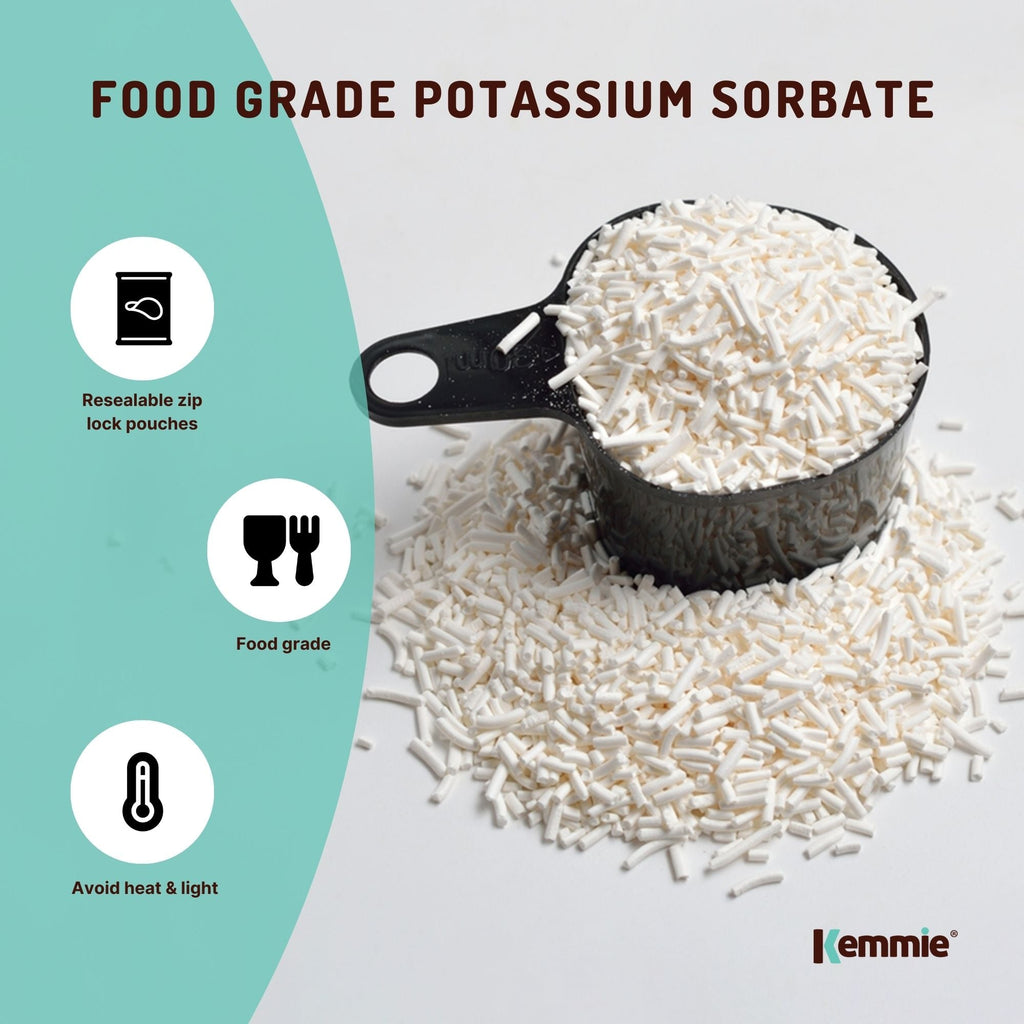 Kemmie 1Kg Potassium Sorbate Food Grade Granules Preservative E202 Cosmetic