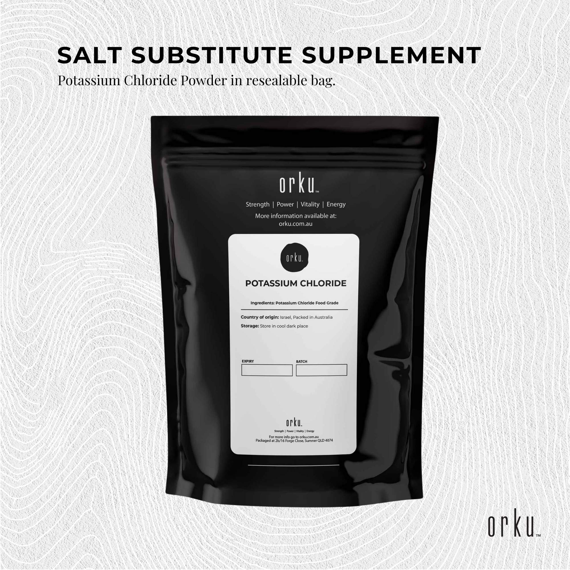 100g Potassium Chloride Powder - Pure E508 Food Grade Salt Substitute Replacer