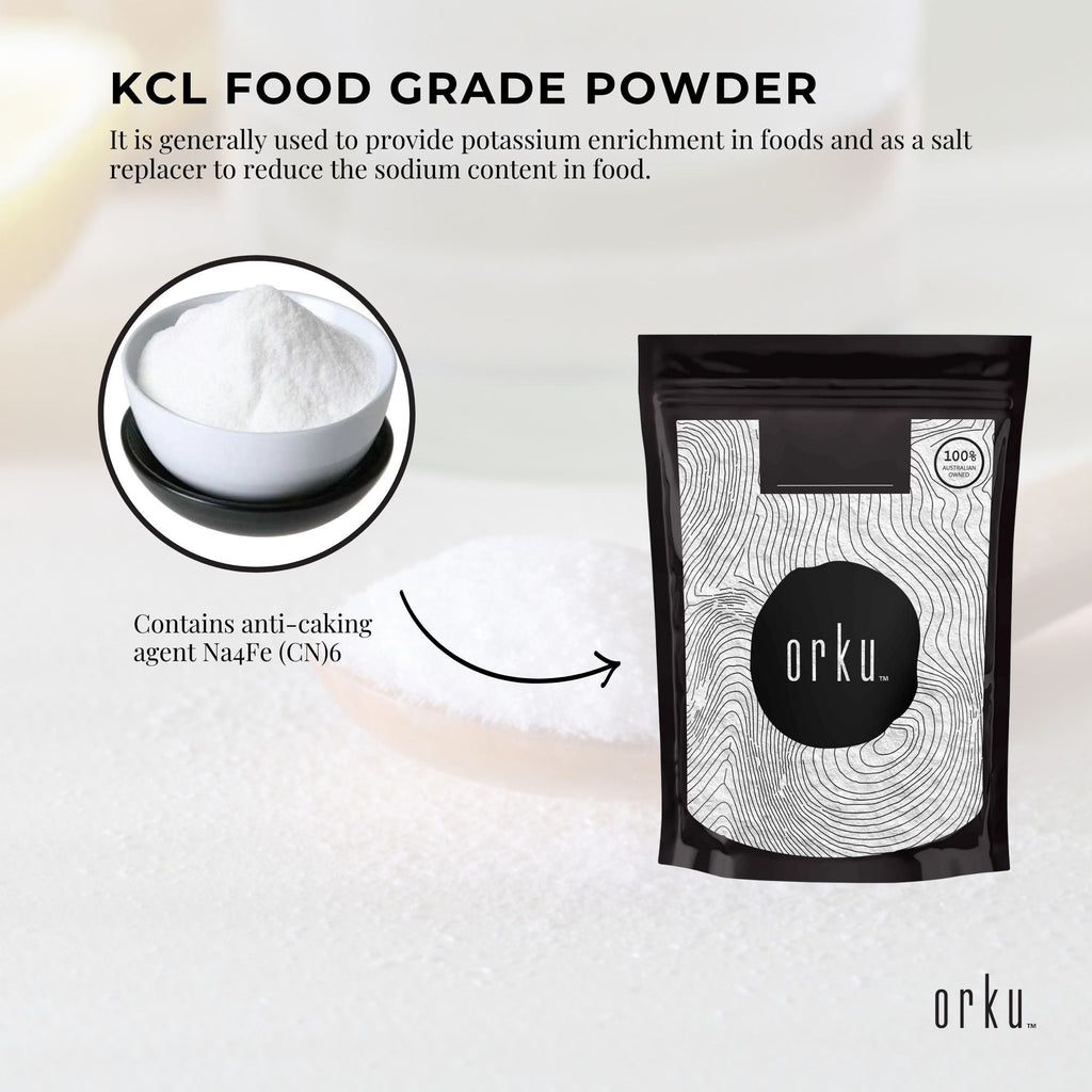 400g Potassium Chloride Powder - Pure E508 Food Grade Salt Substitute Replacer