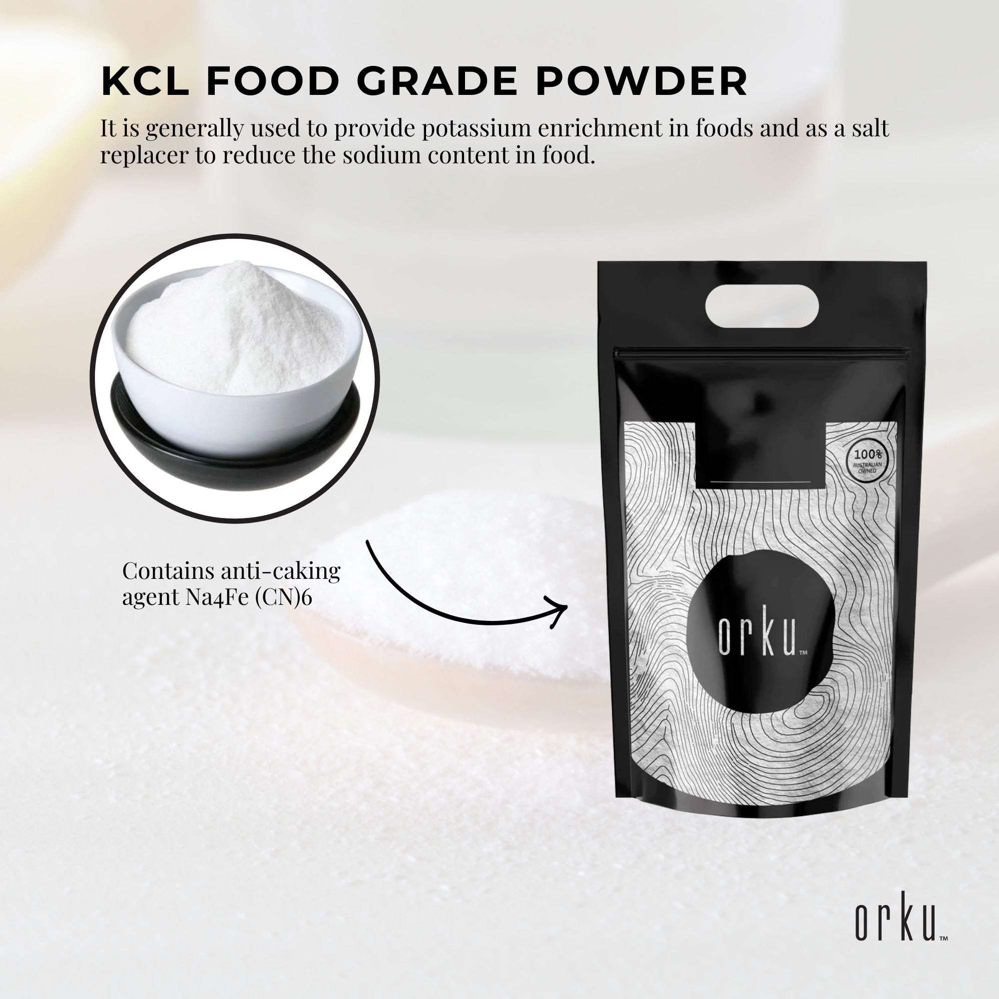 Bulk 10Kg Potassium Chloride Powder - Pure E508 Food Grade Salt Replacer