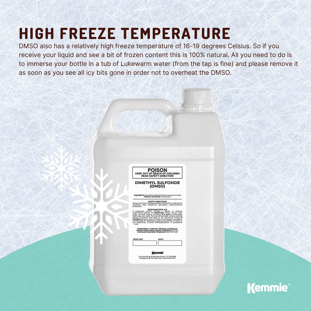Kemmie 5L DMSO Liquid 99.9% Pure -  High Purity Dimethyl Sulfoxide Solvent Bulk