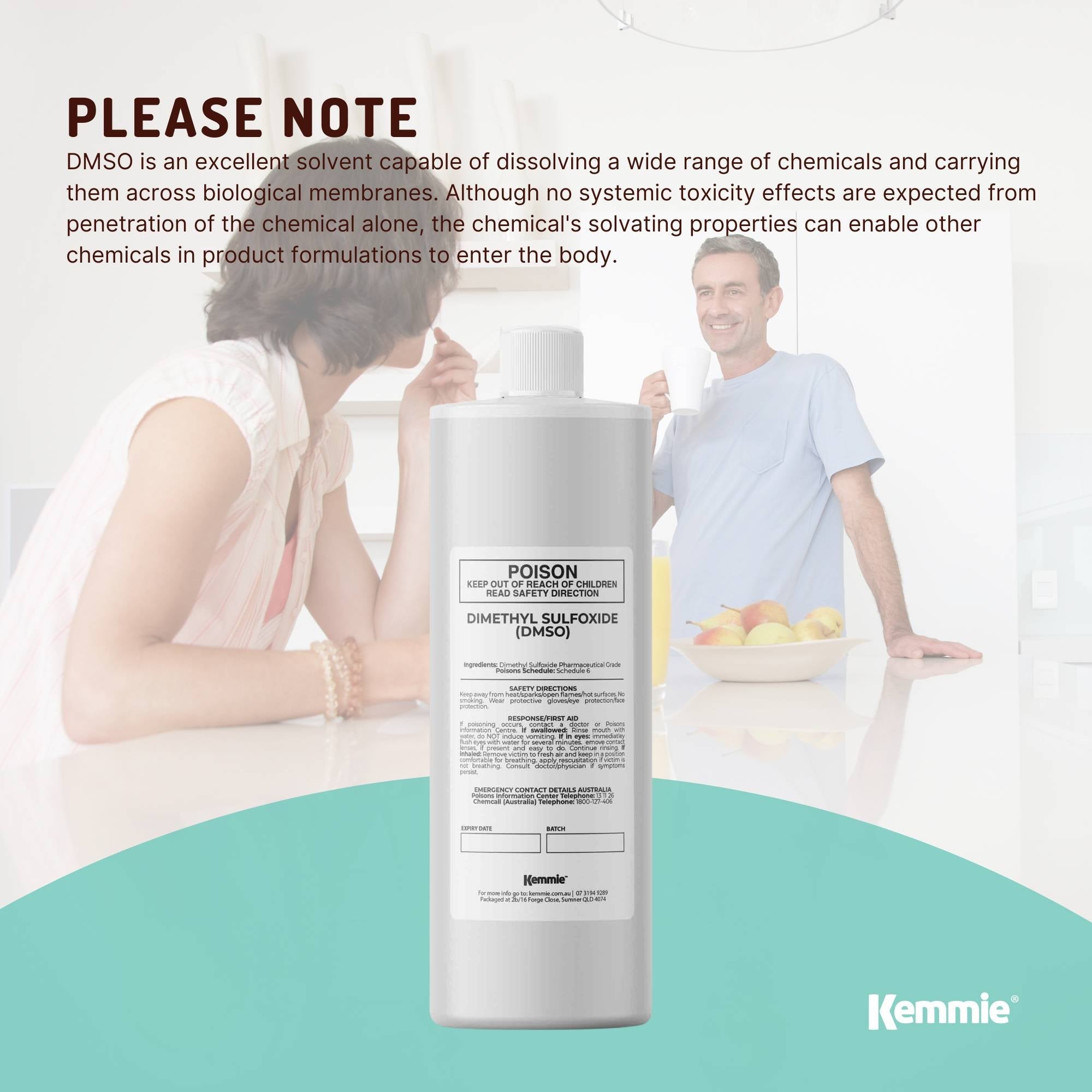 Kemmie 500ml DMSO Liquid 99.9% Pure -  High Purity Dimethyl Sulfoxide Solvent