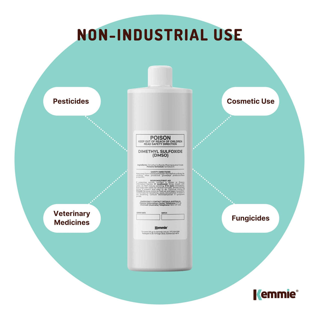Kemmie 500ml DMSO Liquid 99.9% Pure -  High Purity Dimethyl Sulfoxide Solvent