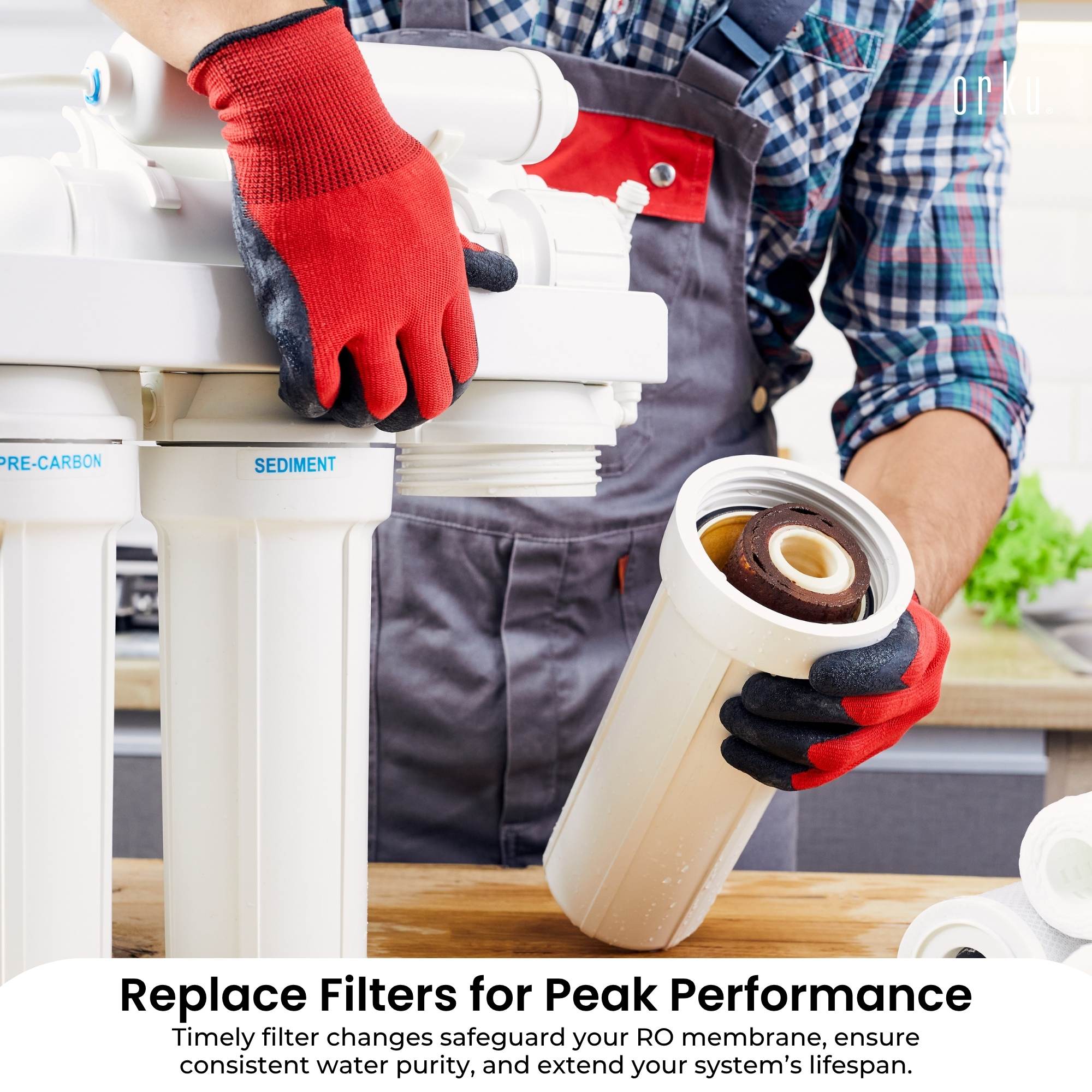 10" RO Water Filter Cartridge Replacement Set 3/4/5/6 Stage Reverse Osmosis 3 Pk