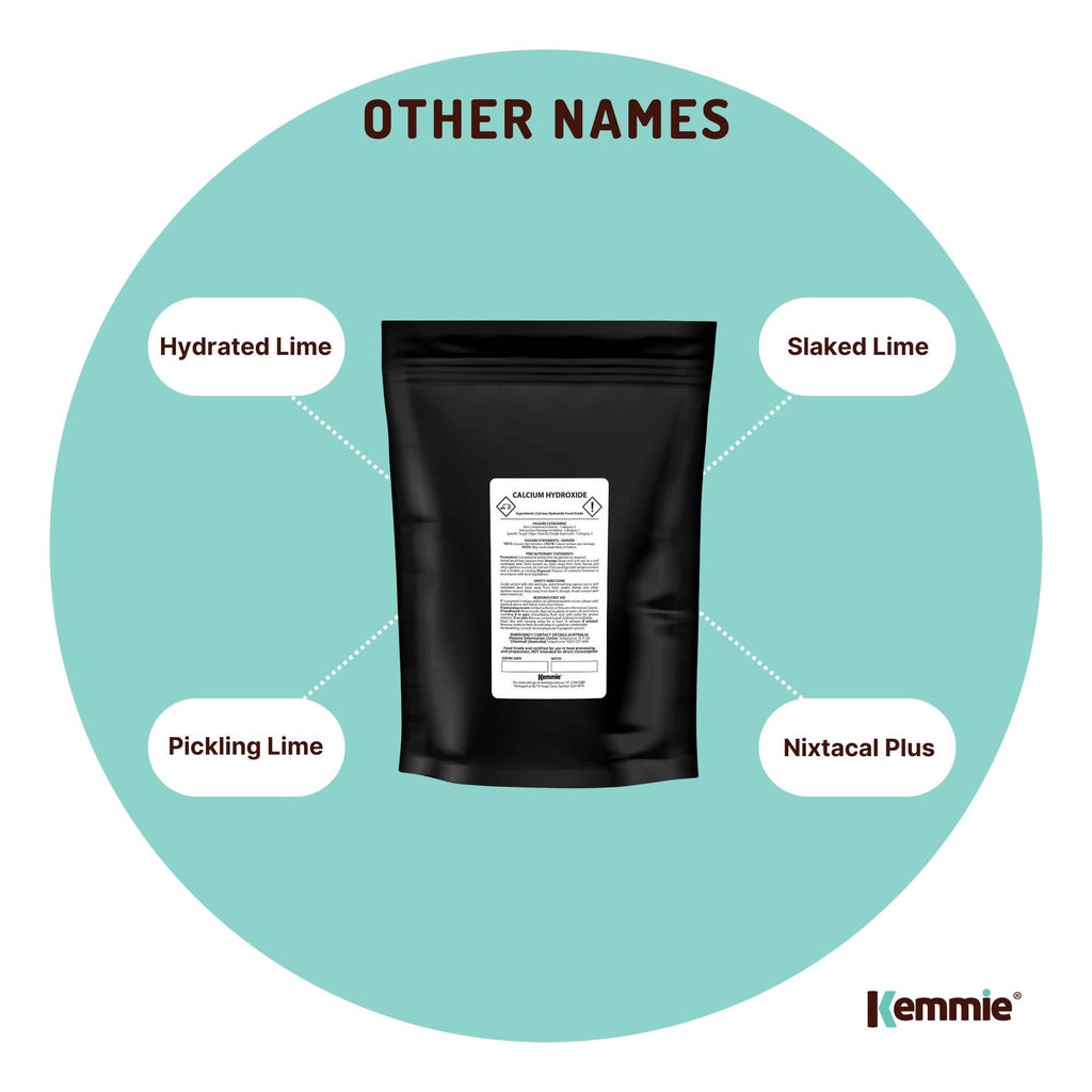 100g Food Grade Calcium Hydroxide Powder - FCC Hydrated Slaked Pickling Lime