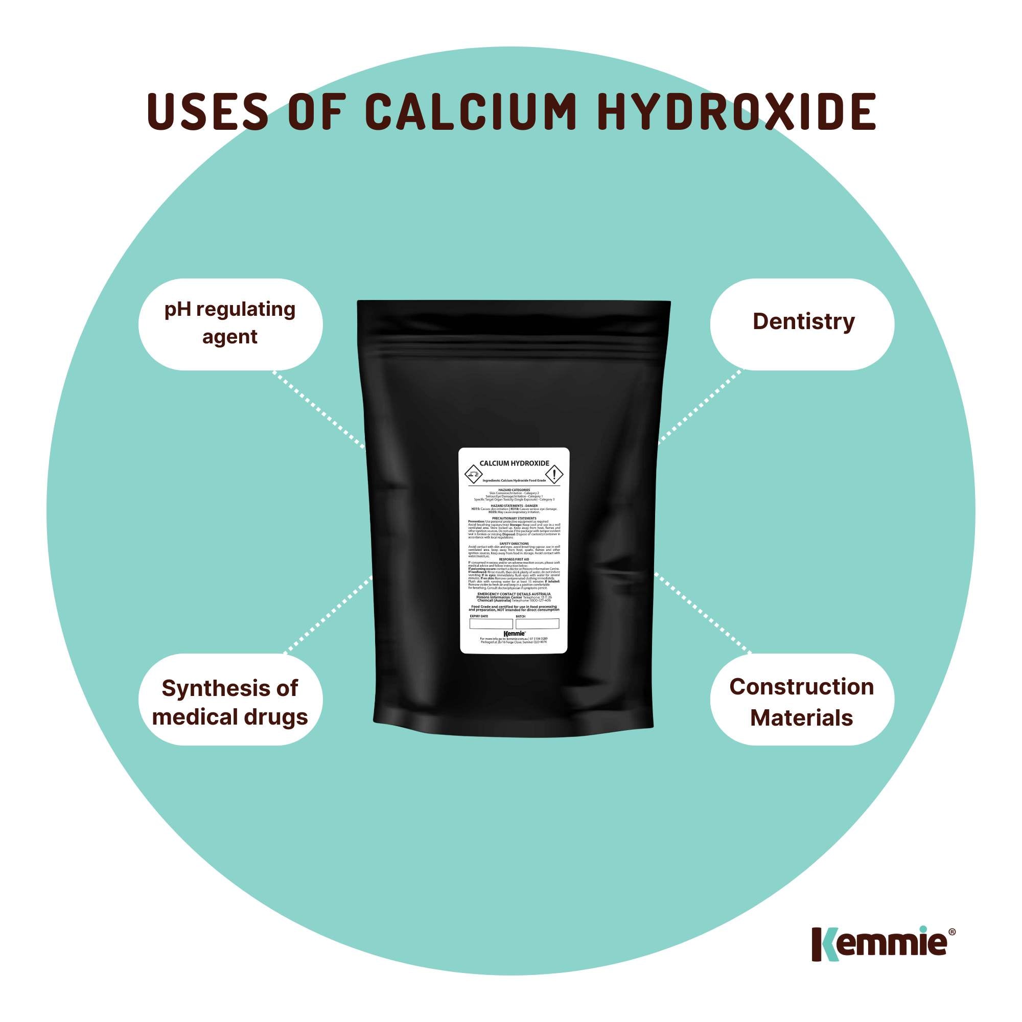 400g Food Grade Calcium Hydroxide Powder - FCC Hydrated Slaked Pickling Lime