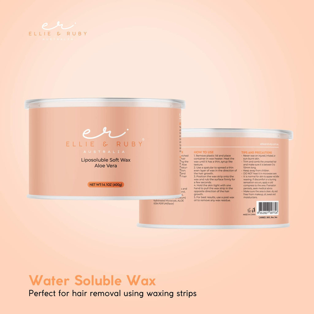 400g Soft Wax Hair Removal - Aloe Vera Depilatory For Salon Pot Warmer
