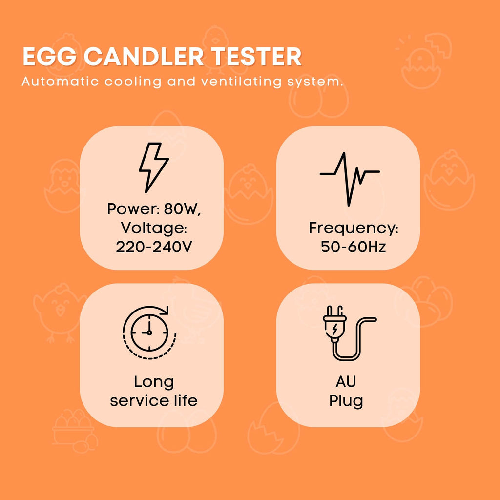 Rooster Farms Electric 24 Egg Incubator + Accessories for Chicken Quail Duck